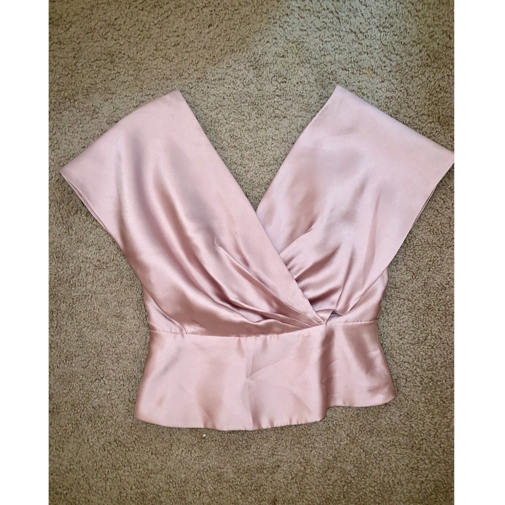 Rose Silk Crop Top